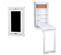 AMOCHO Wall-mounted Folding Tables, Foldable Writing Desk，Fold Up Desk, Living Room Wall Mounted Storage Cabinet,Laptop Tabletop，bar Tables, Space-saving，for Home Office Dining Study