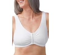 AMOENA Fleur Non-Wired Front Fastening Soft Cotton Post Surgery Mastectomy Bra - White (S C/D)