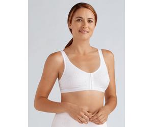 Amoena Post Surgical Mastectomy Bra Pocketed Front Fastening Sandra White Bra