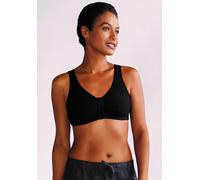 AMOENA Women's Frances Front-Closure Leisure Bra, Opaque, Black, Large DD/E