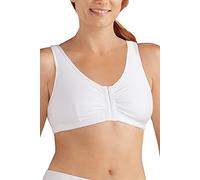 AMOENA Women's Frances Front-Closure Leisure Bra, White, Large DD/E