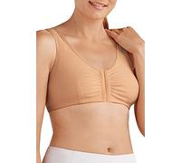 Amoena Womens Frances Wire-Free Front Closure Cotton Pocketed Mastectomy Bra