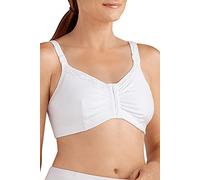 AMOENA Women's Hannah Front Closure Wire Free Comfort Bra, White, Medium A/B (36/38)