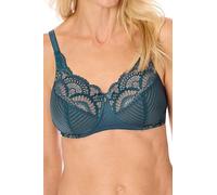 Amoena Women's Karolina Padded Wire-Free Pocketed Mastectomy Bra, Opaque, Dark Teal/Sand, 36DD