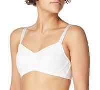 AMOENA Women's Ruth Cotton Wire-Free Bra, White, Medium