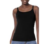 AMOENA Women's Valletta Camisole Shelf Bra Top Cami Shirt, Black, 12