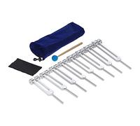 AMOERI Chakra Tuning Forks Kit, 7 Chakra And Soul Heart Tuning Fork, Rubber Mallet, Velvet Storage Bag, For Sound Healing, Vibration, Musical Instrument