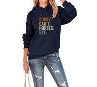 AMOERI Sorry Can't Horses Bye Funny Retro Horse For Horses Lover Pullover Hoodie Sweatshirt (Color : Navy Blue, Size : XL)