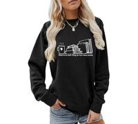 AMOERI There is No Such Thing As Too Many Books Sweatshirt Funny Book Worm Shirt Women Crewneck Pullover Tops Book Lover Gift (Color : Black, Size : M)