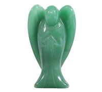 Amogeeli 3" Aventurine Carved Healing Crystal Guardian Angel Pocket Stone Figurine for Home Decor