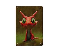 AMOGHASIDDHI Dragon Metal Sign Aluminum Cute Little Dragons Vintage Metal Poster 8”×12” Print Painting Sign Wall Art Decor Retro Plaque For Home Bar Pub Club Cafe Decoration