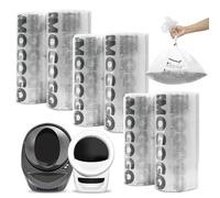 AMOGOGOPET Waste Bags, Compatible with Litter Robot 4 & 3, 150 Pack Liners for Self Cleaning Litter Box, 9-11 Gallon Capacity, Pre-Separated, Transparent, Replacement Cat Litter Bags