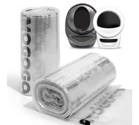 Waste Bags Compatible with Litter Robot 4 & 3, 50 Pack Liners for Self Cleaning Litter Box, Cat Litter Bags with 9-11 Gallon Capacity, Pre-Separated, Transparent, Replacement Bags Liners