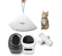 AMOGOGOPET Waste Bags, Compatible with Litter Robot 4/5/3, Liners for Automatic Cat Litter Box Self Cleaning, 9-11 Gallon Capacity, Replacement Bags Liners with Drawstring 40 Pack, 26.4 x 15.8