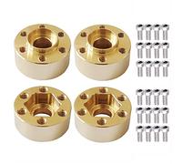 AMOGOT 4Pcs Brass Weights RC 12mm Hex Wheel Hub Adapters for 1.9/2.2inch Beadlock Wheel Rim Widen Adapter Axial Scx10 90046 Trx4 Wraith Gen7 Gen8 D90 CC01 1/10 RC Crawler (9mm W)