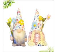 AMOH JERCY 2 Pcs Spring Summer Gnome Decoration, Exquisite Smaller Size 7.5" Spring & Summer Gnome Plush Decorarion for Home & Office, Festival, Graduation, Birthday, Wedding Party Decor