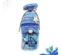 AMOH JERCY Ocean Theme Coastal Gnomes Plush with Starfish Beach Theme Sign Summer Gnomes Plushie Ornaments Tomte Elf Fall Thanksgiving Christmas Decorations Gifts