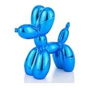 AMOIENSIS Balloon Dog Statue, Resin, Shiny Blue, S