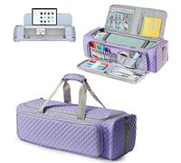 AMOIGEE Carrying Case for Cricut Explore Air 2 & Maker 3, Pink Quilted Storage Organizer for Cricut Accessories