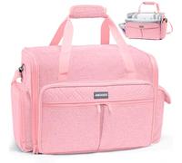 AMOIGEE Full-Open Sewing Machine Case, Large Sewing Machine Storage Bag for Travel - Heavy-Duty Embroidery Tote for Brother Singer Janome Standard Machines Holder with Pocket for Accessories and Tools