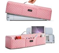 AMOIGEE Padded Dust Cover Compatible with Cricut Maker 4, Explore 4, Cricut Maker, Maker 3, Explore 3, Explore Air 2, Machine Cover for Cricut Accessories and Suppliers, Tools (Pink)