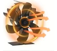 AmoJLnks 6 Blade Wood Stove Fan,Silent Operation,Heat Powered Eco Friendly Circulation Efficient Fireplace Fan,for Home Wood Burning/Log Burner/Fireplaces