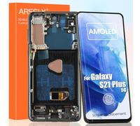AMOLED for Samsung Galaxy S21 Plus 5G LCD Display, for Samsung S21 Plus SM-G996B SM-G996U SM-G996W LCD Touchscreen Digitazer Assembly Replacement with Repair Kit (Black with Frame)