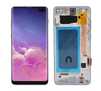 AMOLED Screen for S10 Plus, Screen Replacement with Frame Kit for S10+ SM G975F G975U G975W G975A, LCD Display Touch Screen Digitizer Assembly, 6.4 Inch (Silver)