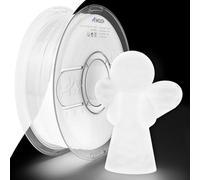 AMOLEN 3D PLA Printer Filament, 1.75mm Glow in The Dark White PLA Filament for 3D Printing, Best with UV Lamps, 1kg Spool (2.2lbs), Dimensional Accuracy +/- 0.02 mm, Fit Most FDM 3D Printers