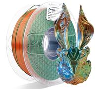 AMOLEN 3D Printer Filament Triple Color Silk PLA Filament 1.75mm, Blue Green Orange 3D Printing Filament Bundle, 1kg / 2.2lbs