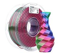 AMOLEN 3D Printer Filament Triple Color Silk PLA Filament 1.75mm, Red Green Blue 3D Printing Filament Bundle, 1kg / 2.2lbs
