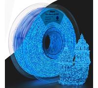 AMOLEN Glow in The Dark PLA Filament,1.75mm Shiny PLA 3D Printer Filament, Firefly Blue