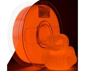 AMOLEN PLA 3D PLA Printer Filament, 1.75mm Glow in The Dark Orange PLA Filament
