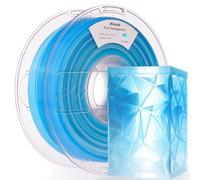 AMOLEN PLA 3D Printer Filament, Clear PLA Filament 1.75mm Transparent Blue White, with Light Transmission Feature, Compatible with Most FDM Printer, PLA Transparent, 1KG/2.2lb