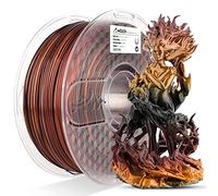 AMOLEN PLA 3D Printer Filament, PLA Filament 1.75mm Silk Black Shiny Red Gold Filament, 3D Printing Filament 1KG/2.2lb