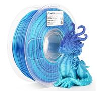 AMOLEN PLA 3D Printing Filament, Silk PLA Filament 1.75mm Silk Shiny Filament Azure Blue Filament, 3D Printing Filament 1KG/2.2lb