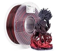AMOLEN Silk Gradient Black Red PLA Filament, 1.75mm, 2.2lbs, Polylactic Acid, for Most FDM 3D Printers