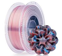AMOLEN Silk PLA 3D Printer Filament Bundle, Shiny Silkverse 4 Colors in 1 Filament 1.75mm Pack Multi Color from 4 Angles, Blue/Red/White/Black