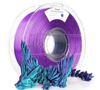 AMOLEN Silk PLA 3D Printer Filament, Dual Color Blue Green & Dark Violet PLA 1.75mm, Shiny Color Change Filament 3D Printing PLA Filament for Most FDM 3D Printer, 1kg Spool(2.2lbs)
