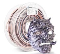 AMOLEN Silk PLA 3D Printer Filament, Shiny Multicolor Rainbow PLA Filament 1.75mm, Fast Color Change PLA 3D Printing Filament for Most FDM 3D Printer, Black Pink White, 1kg (2.2lbs)