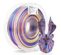 AMOLEN Silk PLA 3D Printer Filament, Shiny Multicolor Rainbow PLA Filament 1.75mm, Fast Color Change PLA 3D Printing Filament for Most FDM 3D Printer, Blue Red Green