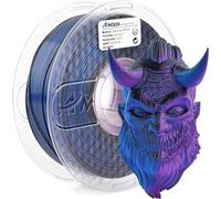 AMOLEN Silk PLA 3D Printer Filament, Tri Color Black Blue Purple PLA 1.75mm, Shiny Multi Color Change Filament 3D Printing PLA Filament for Most FDM 3D Printer, 1kg Spool(2.2lbs)