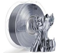 AMOLEN Silk PLA Filament 1.75mm 3D Printer filaments, Shiny Silver Grey Filament for 3D Printing, 1kg(2.2lbs) Spool, Compatible with Most Printer(Silk Silver Grey)