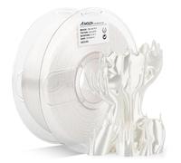 AMOLEN Silk PLA Filament 1.75mm 3D Printer filaments, Shiny White Filament for 3D Printing, 1kg(2.2lbs) Spool, Compatible with Most Printer(Silk White)