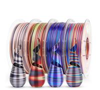 AMOLEN Silk PLA Filament 1.75mm S Series Spiral Pack of 4 Spool B 4 x 1kg