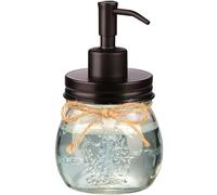 Amolliar Mason Jar Lotion Soap, 10OZ Liquid Soap Dispenser for Bathroom
