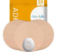 Amolyfe - Dexcom G7 Overpatch, 20 Pieces Waterproof Dexcom G7 Adhesive Plasters, 1 Piece Reusable Protective CGM Sensor Cover, Breathable, Durable, Hypoallergenic, No Residue