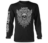 Amon Amarth 'Grey Skull' (Black) Long Sleeve Shirt (x-Large)