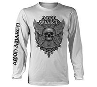 Amon Amarth 'Grey Skull' (White) Long Sleeve Shirt (xx-Large)