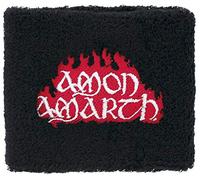 Amon Amarth Red Flame - Wristband Unisex Sweatband Black, 80% Cotton, 12% Elastane, 8% Nylon,